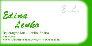 edina lenko business card